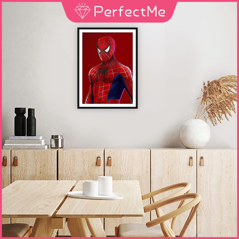 ชุดงานจิตรกรรมเม็ดบีด ทรงเพชร อะคริลิค รูปสไปเดอร์แมน 5D ขนาด 30x40 ซม. สําหรับตกแต่งบ้าน 卡通 5244 - รูปที่ 5