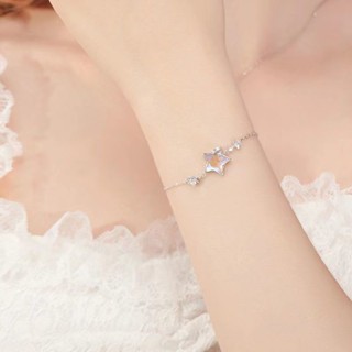 Dream Moonstone สร้อยข้อมือ ดาว สําหรับผู้หญิง สร้อยข้อมือสแตนเลส แฟชั่นเกาหลี ของขวัญวันเกิดหญิง