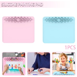 Creative Childrens Silicone Painting Pad Washable Mat Palette Supplies Art