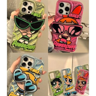 เคสป้องกันโทรศัพท์มือถือ แบบนิ่ม ลาย Powerpuff Girls สําหรับ iPhone 13promax 14 x xsmax xr 12 11 7p 8plus