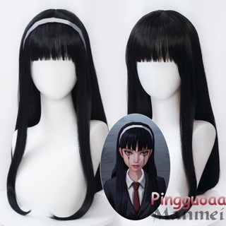 【Manmei】Identity V Yidhra Kawakami Tomie Cosplay Wig 60cm Long Straight Wig Natural Black Heat Resistant Synthetic Wigs