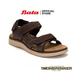 Bata บาจา Weinbrenner รองเท้าลำลองรัดส้น แบบสวมแนวสปอร์ต ดีไซน์เก๋ น้ำหนักเบา สำหรับผู้ชาย รุ่น WICKER  สีดำ 8406001  สีน้ำตาล 8404001