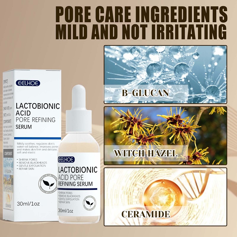 Lactobionic Acid Pore Shrink Face Serum Skin Repair Clean Blackheads Acne Skin Care Lasting Moisturizing เครื่องสําอางเกาหลี - รูปที่ 5