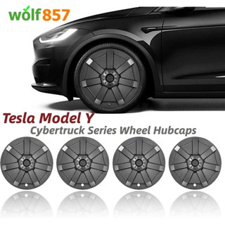 Tesla ฝาครอบล้อรถไซเบอร์ทรัค 19 นิ้ว อุปกรณ์เสริม สําหรับ 2017-2023 Tesla Model Y 19 นิ้ว