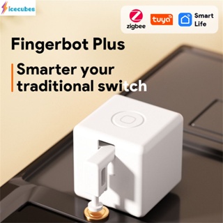 Tuya Zigbee Fingerbot Plus Smart Fingerbot ปุ่มสวิทช์ Pusher Smart Life Timer การควบคุมด้วยเสียงทำงานร่วมกับ Alexa Google Assistant ICECUBE