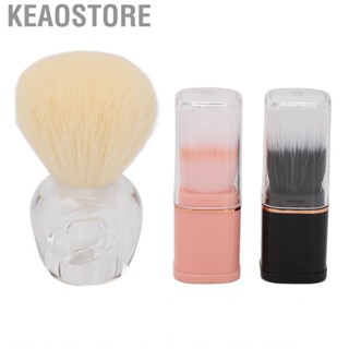 Keaostore 3pcs Makeup Brush Set Handheld Small Transparent Loose  Retractable