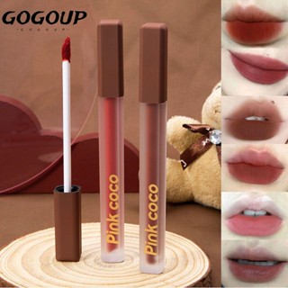 Gogoup ลิปสติก ลิปกลอส เนื้อกํามะหยี่ 6 สี สําหรับผู้หญิง