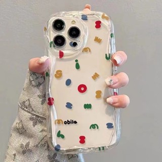 เคสโทรศัพท์มือถือแบบนิ่ม ใส กันกระแทก ลายตัวอักษรสีครีม เรียบง่าย สําหรับ iPhone 11 12Pro 13 7 8plus 6s plus 14promax xsmax xr 11Promax 12 13Pro 7g 14