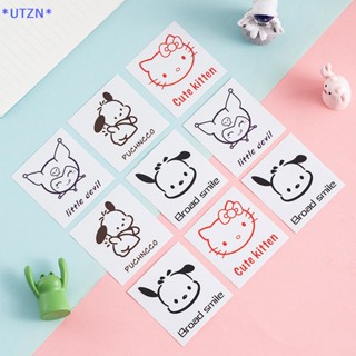 Utzn&gt; สติกเกอร์ ลายการ์ตูน Hello Kitty Kuromi น่ารัก สําหรับตกแต่งสมุดไดอารี่ อัลบั้ม 10 ชิ้น