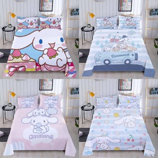 Ellen Sanrio Cinnamoroll 3in1 ชุดเครื่องนอน ผ้าปูที่นอน ผ้าห่ม ผ้านวม ซักทําความสะอาดได้ สําหรับหอพัก นักเรียน บ้าน