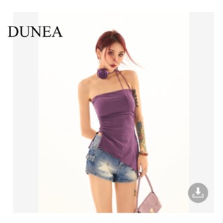 Dunea Y2K เสื้อเกาะอก สีม่วง เซ็กซี่ สําหรับผู้หญิง