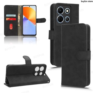 Skin Feel Flip Wallet Clip Cover For Infinix Note 30 Note30 4G 5G X6716B X6711 Hot30 play 30i Leather Case Magnetic Anti-fall Phone Shell