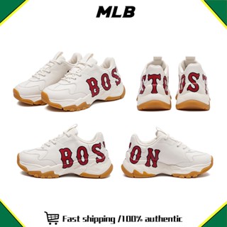 MLB Big Ball Chunky P Mega vintage printed shoes รองเท้า 💯 รองเท้าผ้าใบ 3ASHC2B2N-43RDS Red