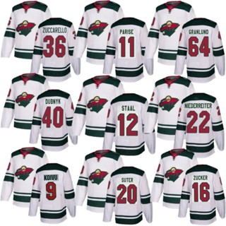 เสื้อกีฬาฮอกกี้ ลายทีม Nhl Hockey Jersey Wilderness 36 ZUCCARELLO 40 DUBNYK 64 Granlund Jersey