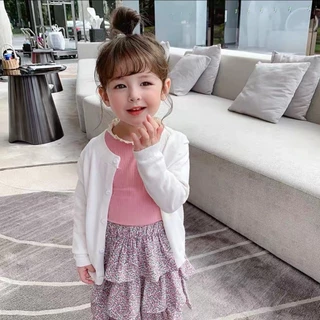PRETTY BABY เสื้อคลุมไหมพรม เเขนยาวเด็ก เสื้อคาร์ดิเเกน เสื้อกันหนาว สำหรับเด็กหญิง/ชาย(843)
