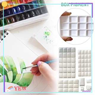 Yew กล่องพาเลทพลาสติกเปล่า หลายขนาด สีขาว สําหรับเก็บสีน้ํา