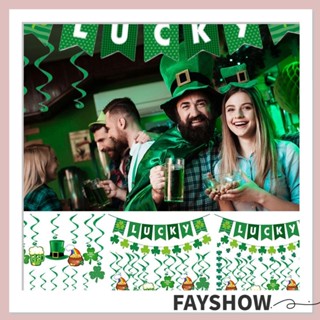 Fay St. ป้ายแบนเนอร์ Patricks Day Lucky Garland Irish สําหรับตกแต่งปาร์ตี้