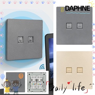 DAPHNE แผงเต้ารับเครือข่ายอินเตอร์เน็ตติดผนัง RJ45 Socket CAT5E PC