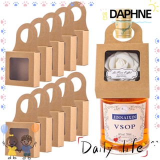 DAPHNE กล่องขวดไวน์เปล่า แบบพับได้ เหมาะกับงานปาร์ตี้คริสต์มาส สําหรับเด็ก 5 10 ชิ้น