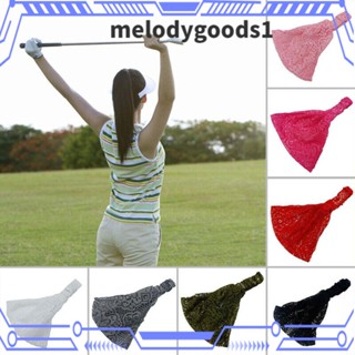 MELODYGOODS1 ที่คาดผม ผ้าลูกไม้ แบบยืดหยุ่น แต่งรูกลวง สําหรับผู้หญิง