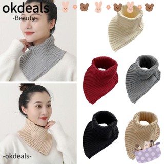 Okdeals เสื้อคอเต่า ผ้าถัก ถอดออกได้ ให้ความอบอุ่น สําหรับผู้หญิง