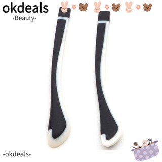 OKDEALS ชุดขาแว่นตา ซิลิโคน สีดํา สีขาว กันลื่น ใช้ซ้ําได้ สําหรับแว่นตา 5 คู่