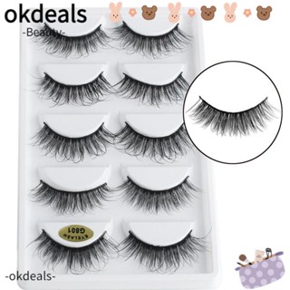 Okdeals ขนตาปลอม แบบยาว ดูเป็นธรรมชาติ