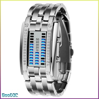 [Instock] Iron Face Knight Binary Led Watch Double Row Light Electronic [P/8]