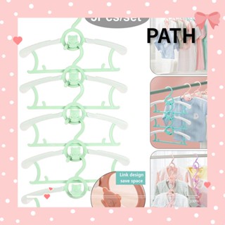 Path ไม้แขวนเสื้อ อเนกประสงค์ กันลื่น ปรับได้ สําหรับเด็ก 5 ชิ้น ต่อชุด