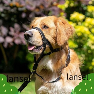 LANSEL Dog Halter Nylon Non Pull Training Leash Dog Muzzle