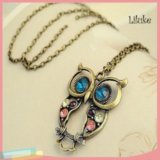 Lk-- สร้อยคอโซ่ จี้รูปนกฮูกน่ารัก เครื่องประดับแฟชั่นสตรี