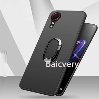เคสโทรศัพท์มือถือ TPU แบบนิ่ม มีแหวนแม่เหล็ก สีดํา สําหรับ Samsun Galaxy Xcover 5