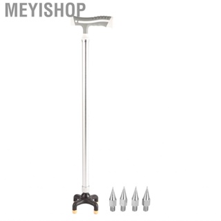 Meyishop Aluminum Alloy Elderly Walking Cane Height  Slip Four Leg Crutc