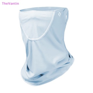 Thevantin ผ้าเรยอน หน้ากาก ผู้หญิง ผู้ชาย ฤดูร้อน ป้องกันรังสียูวี แห้งเร็ว คลุมใบหน้า ระบายอากาศ ป้องกันคอ แขวนหู ที่คาดผม ผ้าพันคอ ของดี