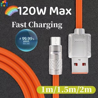 สายชาร์จ USB Type-C 120W 1 เมตร 1.5 เมตร 2 เมตร 6A อะลูมิเนียมอัลลอย 3 สี ชาร์จไวมาก