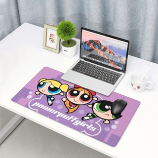 The Powerpuff Girls แผ่นรองเมาส์ พิมพ์ลาย ขนาดใหญ่ 40x75 ซม. แผ่นรองคีย์บอร์ด คอมพิวเตอร์ ฐานยาง กันลื่น