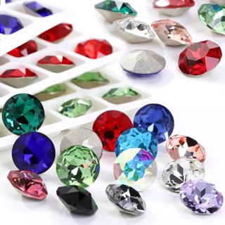 เพชรคริสตัล พลอยเทียม K9 8 มม. 10 มม. สําหรับตกแต่ง DIY