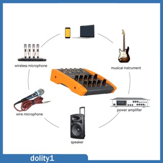 [Dolity1] เครื่องมิกเซอร์ผสมเสียง DC 5V เสียงรบกวนต่ํา 8 สเตอริโอ สําหรับคลับขนาดเล็ก บันทึกเสียงสตูดิโอ