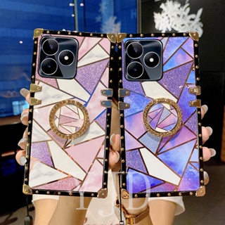 เคสโทรศัพท์มือถือ กันกระแทก ประดับเพชร พร้อมขาตั้ง สําหรับ Realme C53 C55