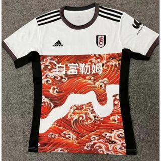 เสื้อกีฬาแขนสั้น ลายทีมชาติฟุตบอล Fulham Jersey 23 24 ชุดเยือน สีขาว สําหรับผู้ชาย