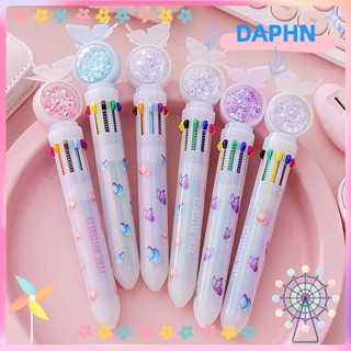 Daphs ปากกาลูกลื่น 10 สี รูปผีเสื้อ สีสันสดใส