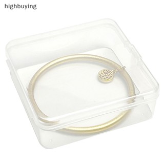 [highbuying] ใหม่ กล่องเก็บเครื่องประดับ ลูกปัด ทรงสี่เหลี่ยม ขนาดเล็ก สีโปร่งใส