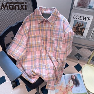 Manxi เสื้อเชิ้ตผู้หญิง เสื้อแฟชั่นผู้หญิง สะดวกสบาย  มีความรู้สึกของการออกแบบ  A95K018P