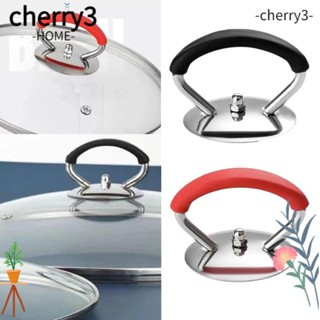 Cherry3 ฝาครอบลูกบิดหม้อ สเตนเลส กันลวก กันสนิม แบบเปลี่ยน อุปกรณ์เสริม สําหรับห้องครัว 2 ชิ้น