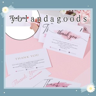 Yola ป้ายฉลากการ์ด ลาย Thank You For Your Order สีชมพูน้ํา สําหรับขายปลีกออนไลน์ 30 ชิ้น