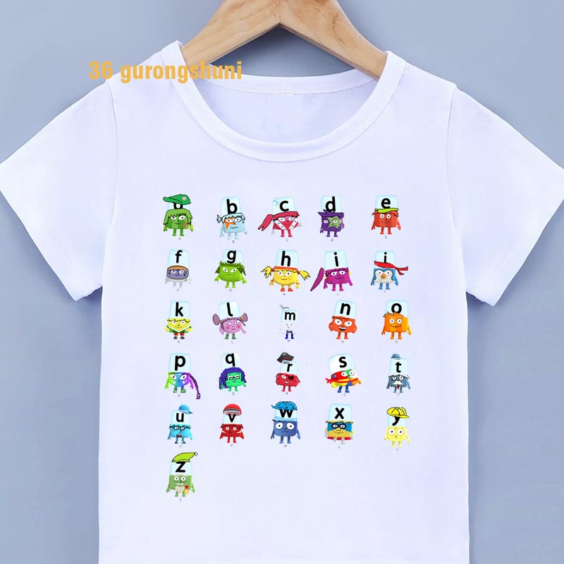 เสื้อยืดแขนสั้น พิมพ์ลายการ์ตูนกราฟฟิค ตัวเลข แฟชั่นฤดูร้อน สําหรับเด็กผู้ชาย และเด็กผู้หญิง