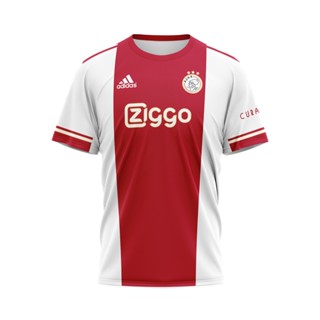 เสื้อกีฬาแขนสั้น ลายทีมชาติฟุตบอล AFC Ajax 2022 2023