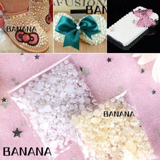 Banana1 ไข่มุกครึ่งวงกลม สําหรับตกแต่งเล็บ DIY 1000 ชิ้น