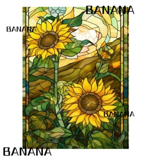 Banana1 ภาพวาดอะคริลิค รูปดอกทานตะวัน หลากสี สไตล์โมเดิร์น สําหรับตกแต่งผนัง ห้องนั่งเล่น