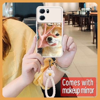 Raised lens Soft case Phone Case For OPPO K10 5G Makeup mirror Heat dissipation youth Anti drop airbag Full edging flower